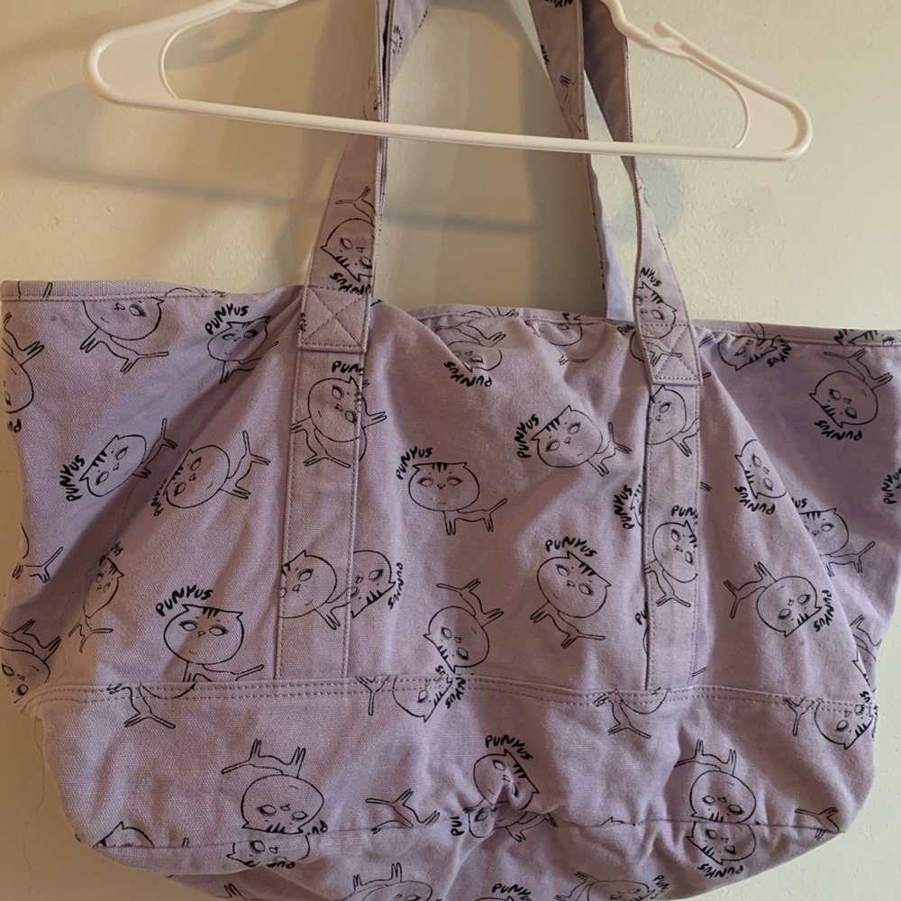 Purple Graphic Tote Bag from Tokyo - Picture 4 of 8